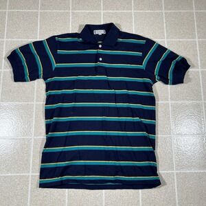 Men's Vintage Yves Saint Laurent Striped Polo Shirt Size L Multi Colored